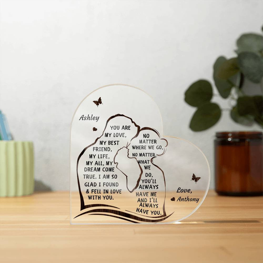 Personalized Heart Plaque Gift for Husband Wife or Soulmate-[product type]