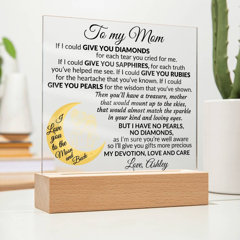 To My Mom Plaque Gift-[product type]