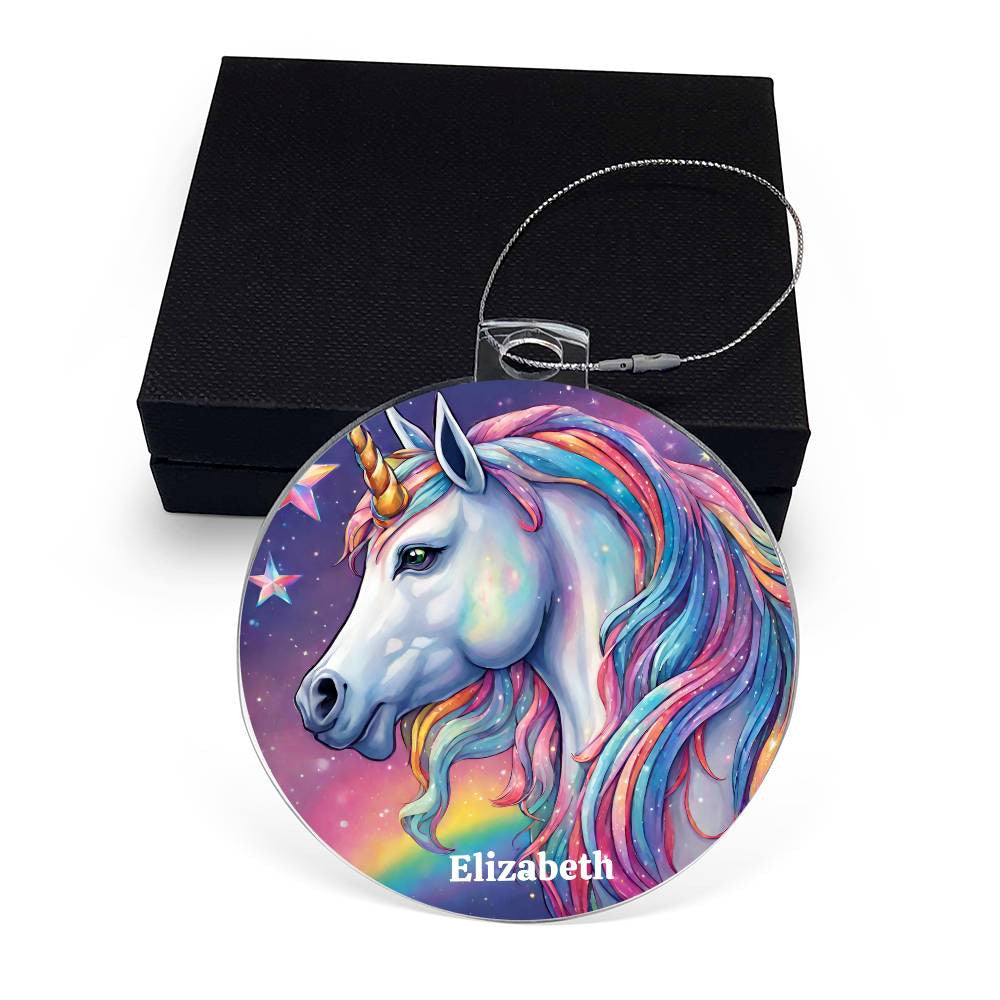 Unicorn Acrylic Christmas Ornament-[product type]