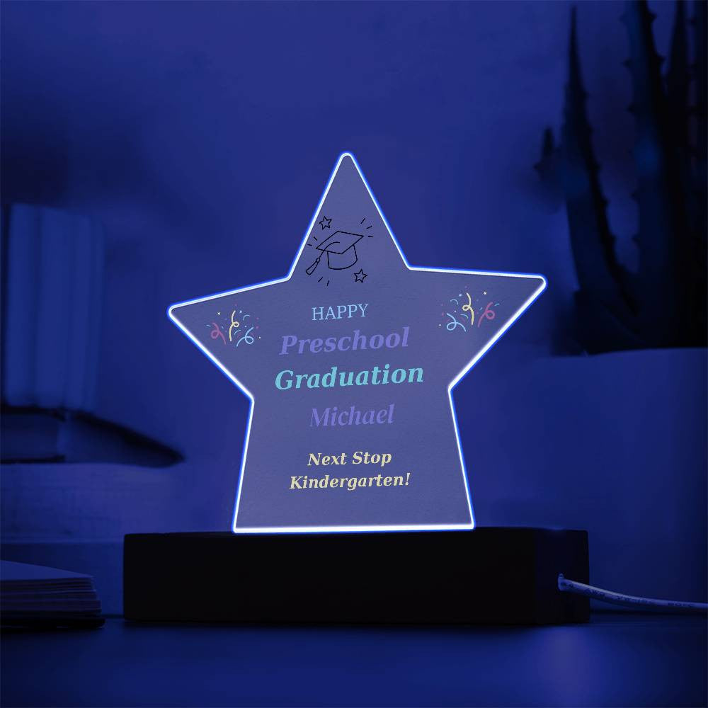 Kindergarten Graduation Plaque,  Preschool Grad,  Pre-K Graduate,  Nightlight, Last Day of School Gift, Pre School Gift, Class of 2036 2037-[product type]