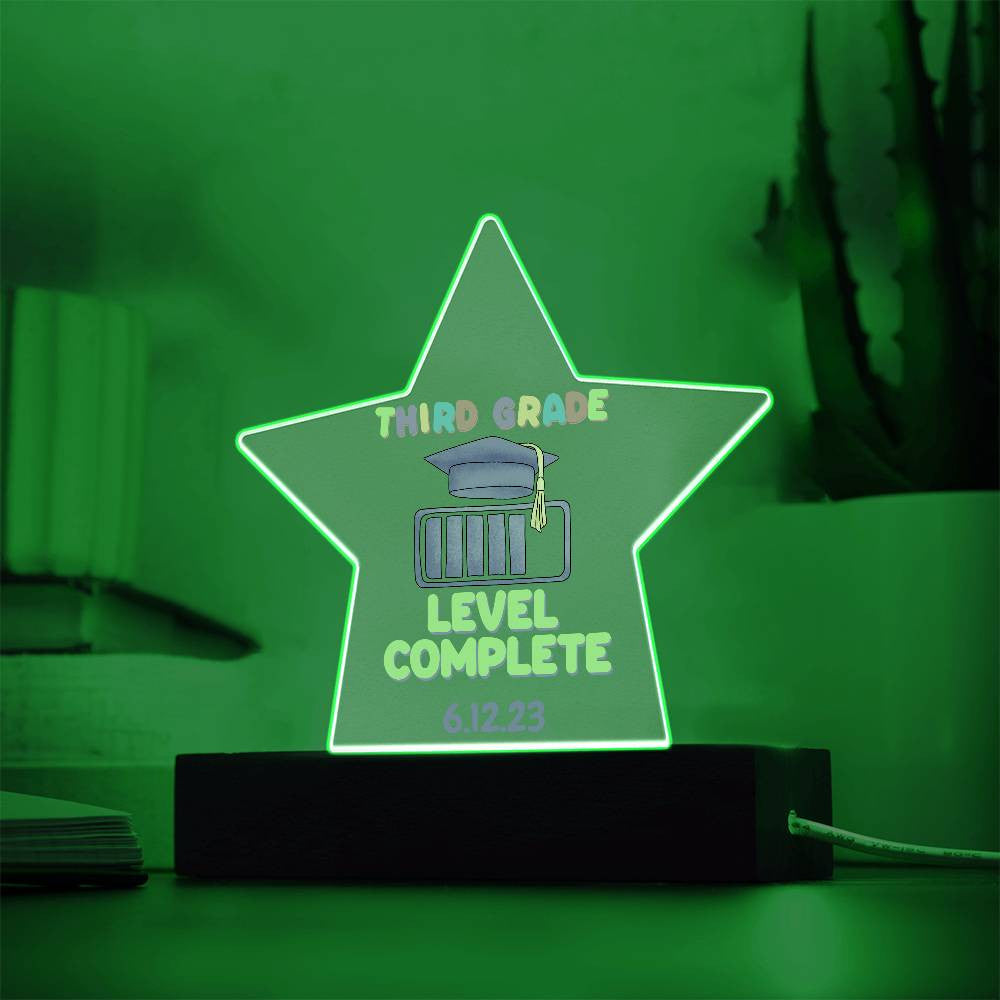 Graduation Elementary School Level Complete Star Plaque-[Heartfelt Family Gift]