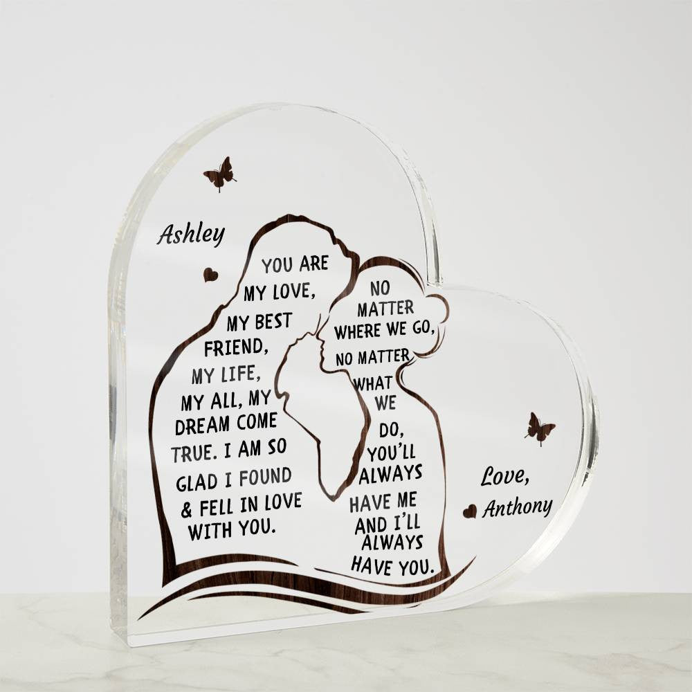 Personalized Heart Plaque Gift for Husband Wife or Soulmate-[product type]