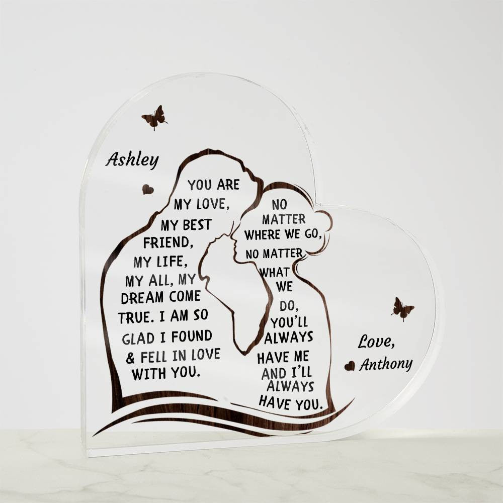 Personalized Heart Plaque Gift for Husband Wife or Soulmate-[product type]