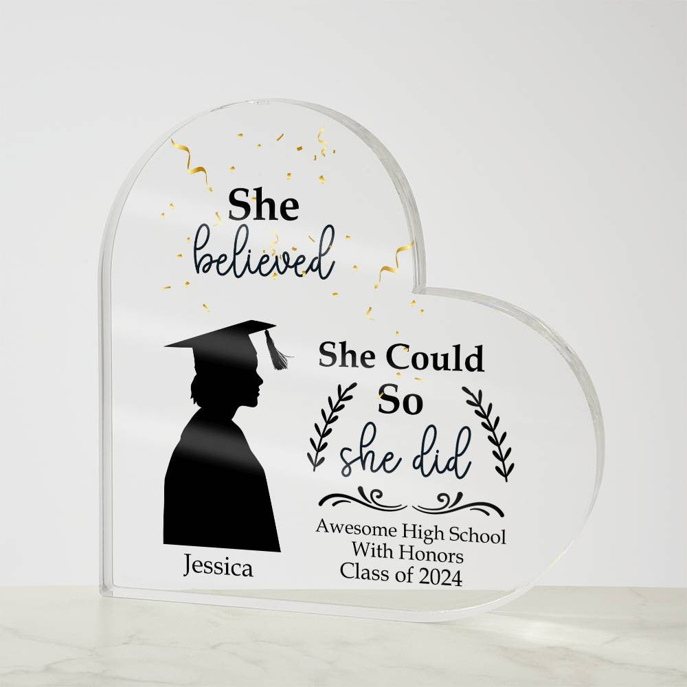 Personalized Graduation Heart Plaque Gift-[product type]