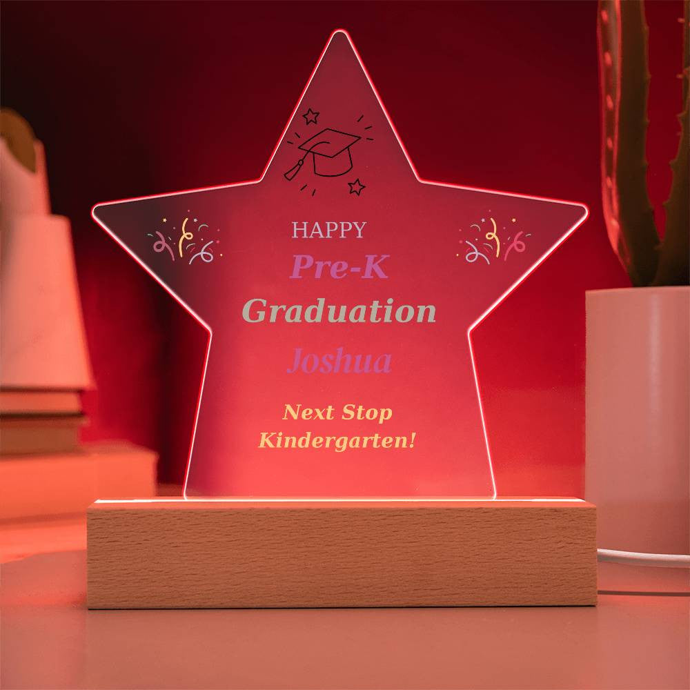 Kindergarten Graduation Plaque,  Preschool Grad,  Pre-K Graduate,  Nightlight, Last Day of School Gift, Pre School Gift, Class of 2036 2037-[product type]