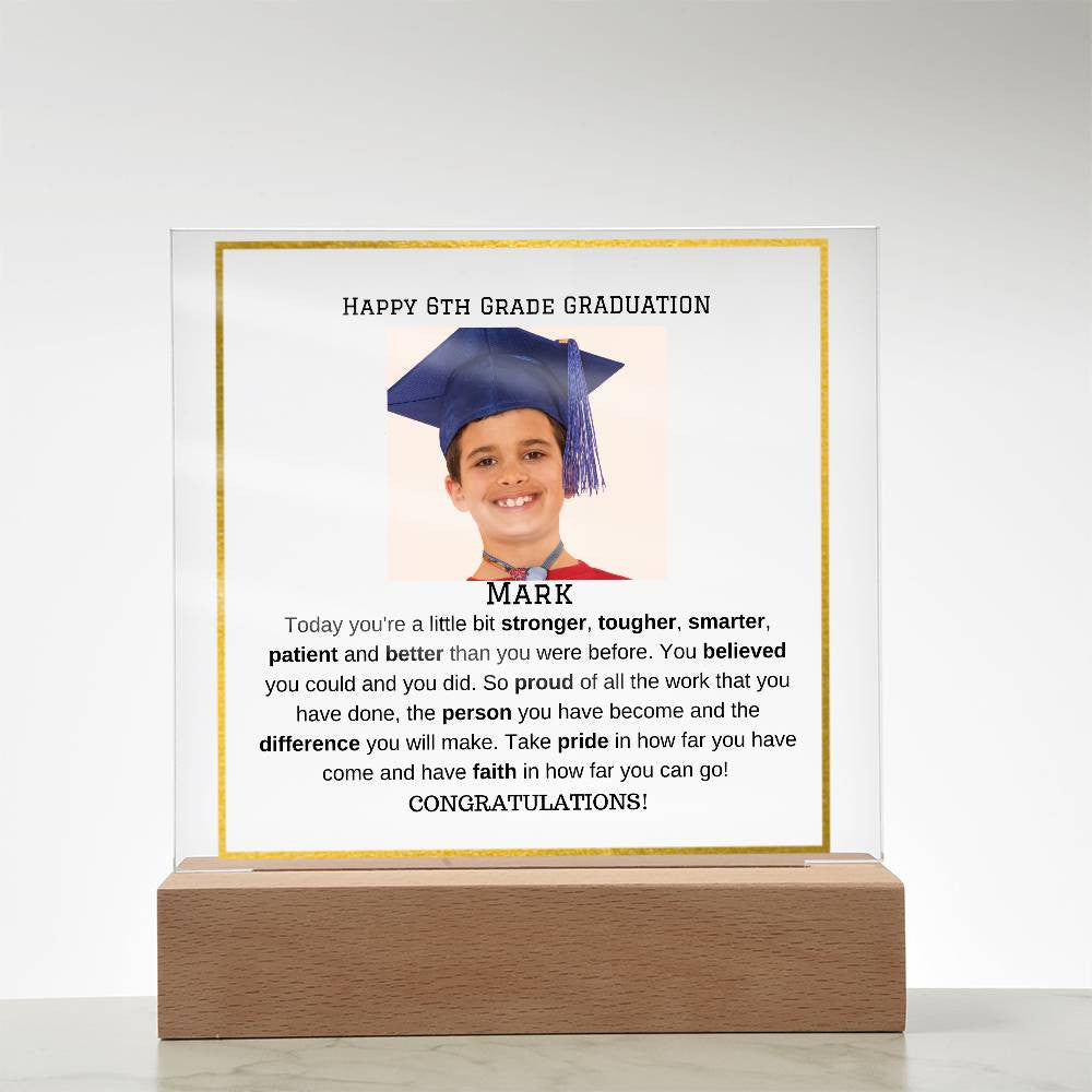 Personalized Photo Plaque - Elementary Middle School Graduation Gift-[product type]