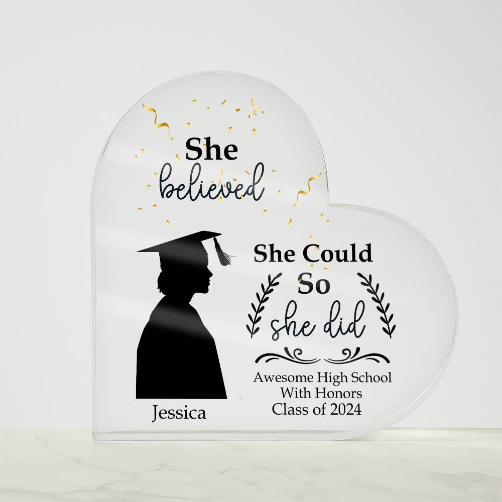 Personalized Graduation Heart Plaque Gift-[product type]