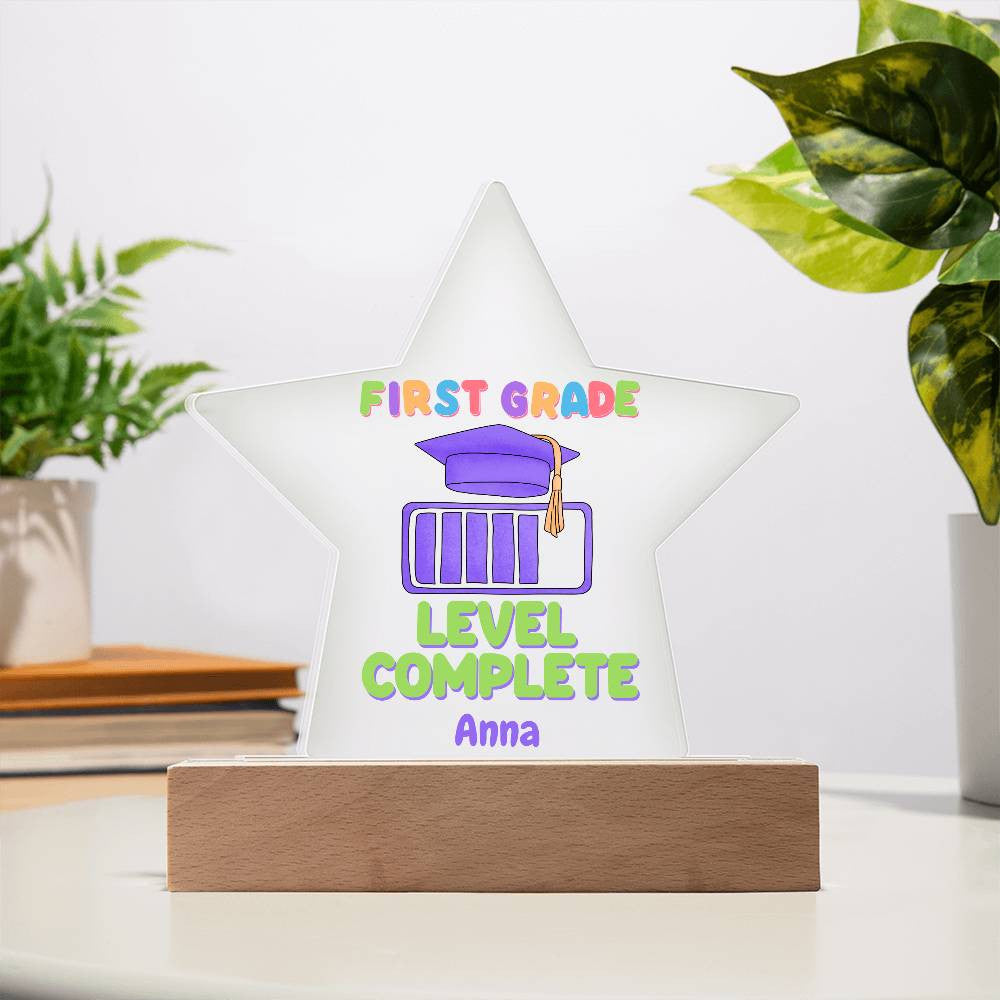 Graduation Elementary School Level Complete Star Plaque-[Heartfelt Family Gift]