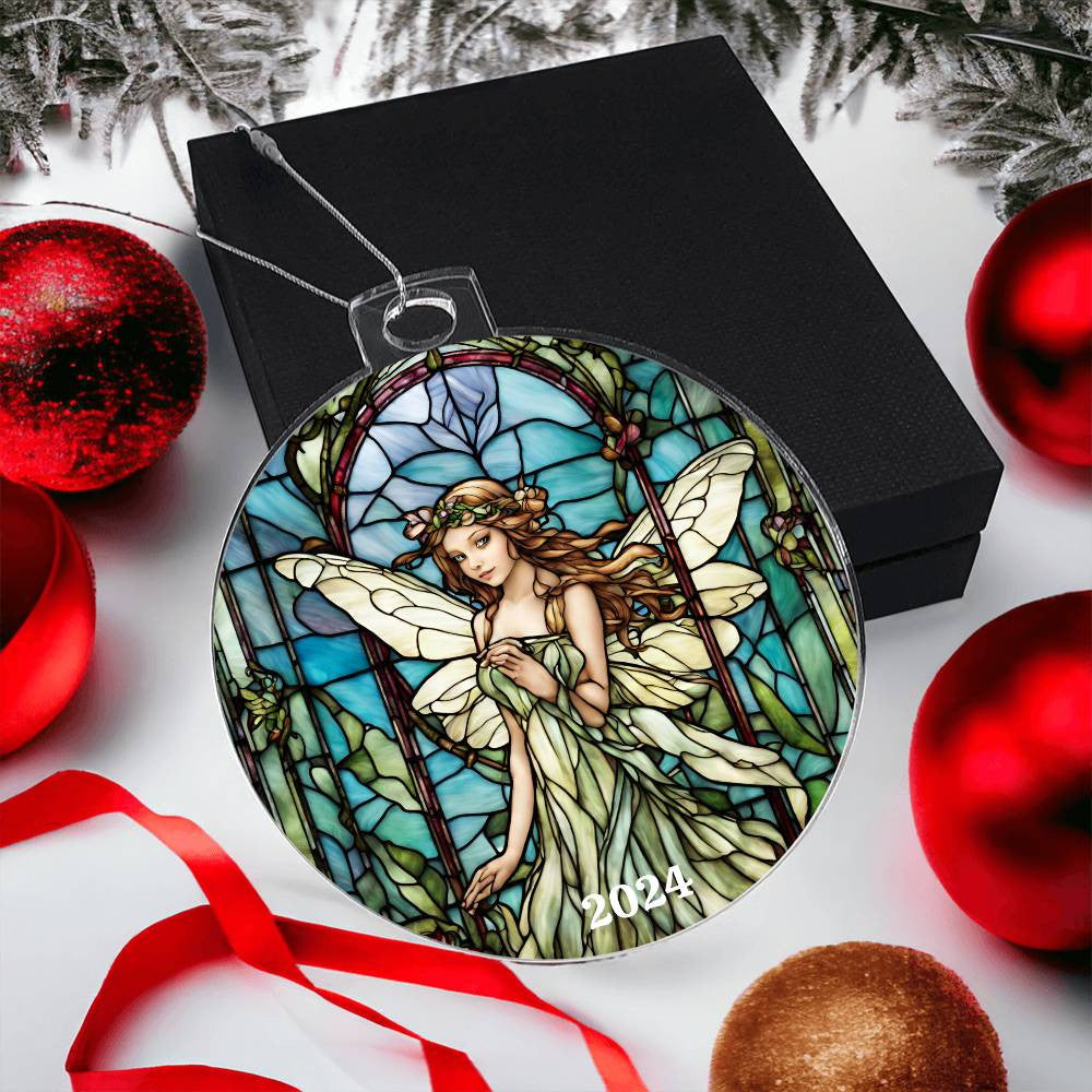 Green fairy Christmas Ornament-[product type]