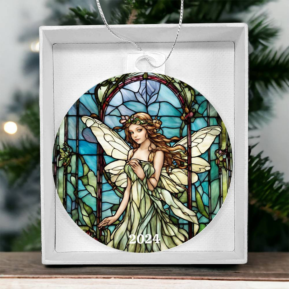 Green fairy Christmas Ornament-[product type]