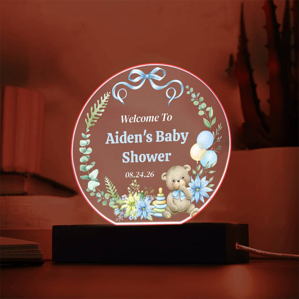 Personalized Baby Shower or Birthday LED Sign-[product type]