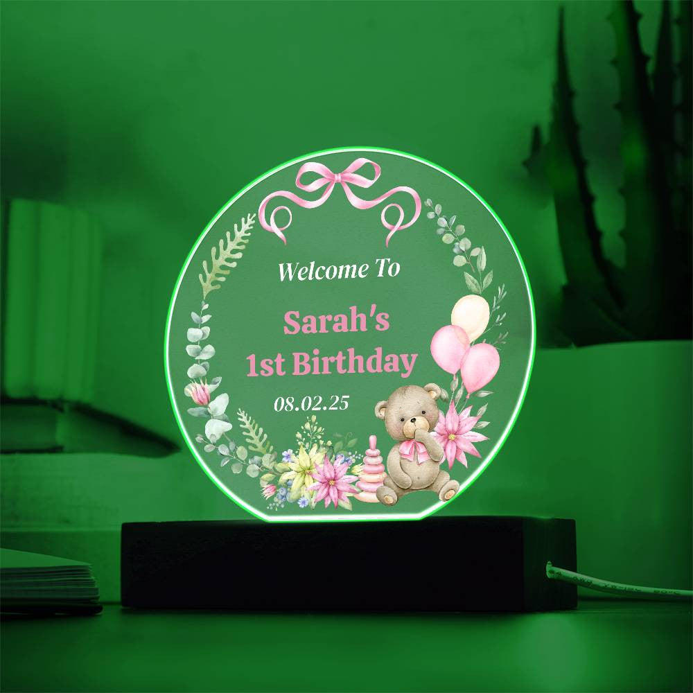 Personalized Baby Shower or Birthday LED Sign-[product type]