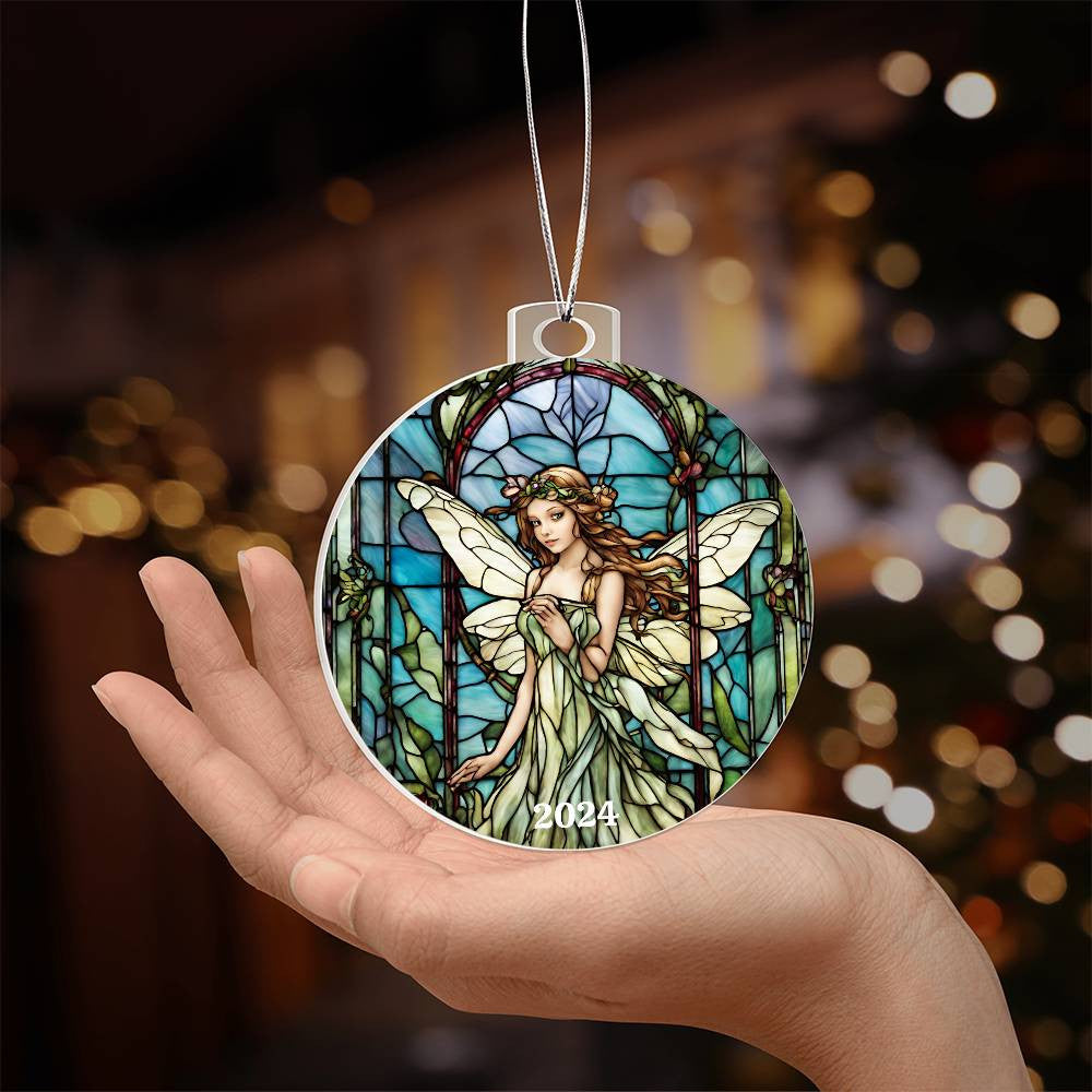 Green fairy Christmas Ornament-[product type]