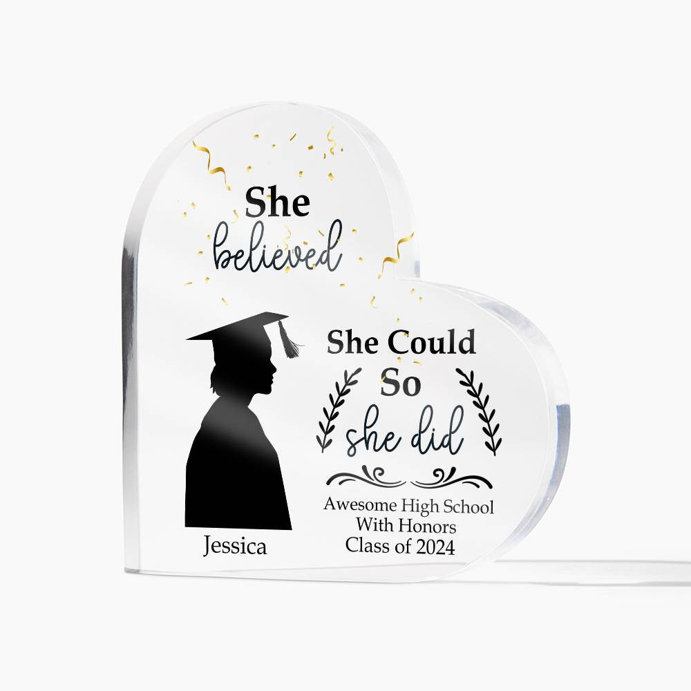 Personalized Graduation Heart Plaque Gift-[product type]