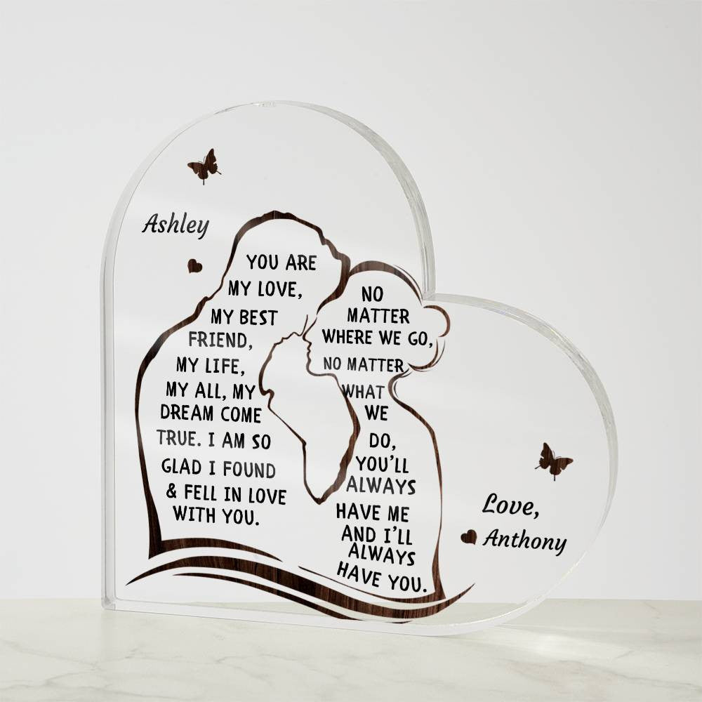 Personalized Heart Plaque Gift for Husband Wife or Soulmate-[product type]