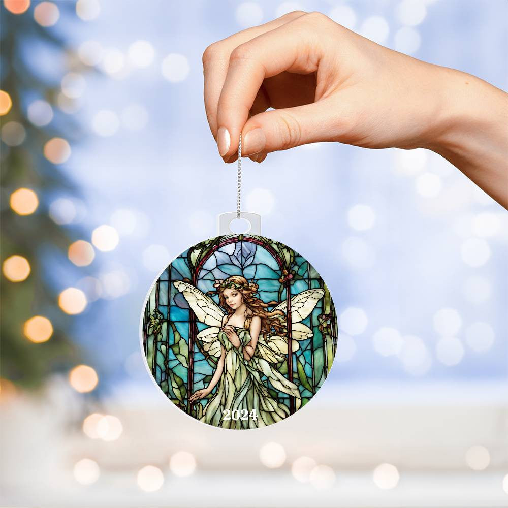 Green fairy Christmas Ornament-[product type]