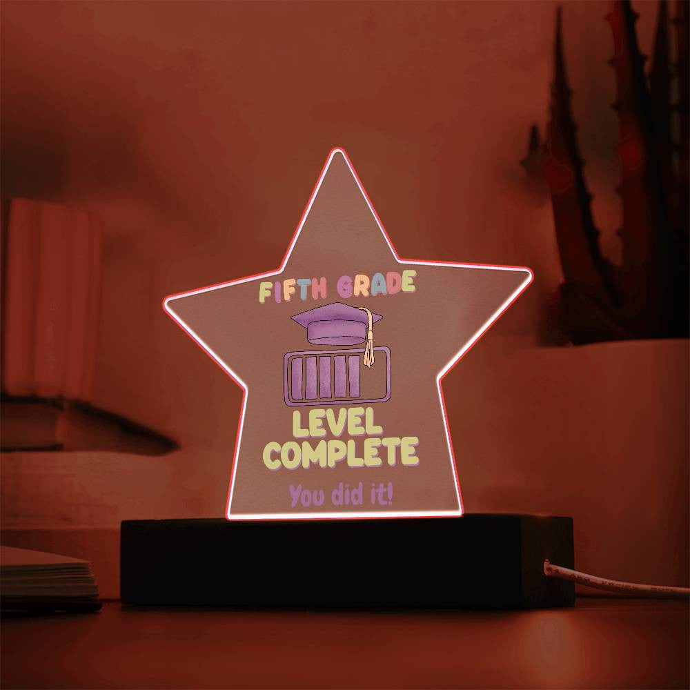 Graduation Elementary School Level Complete Star Plaque-[Heartfelt Family Gift]