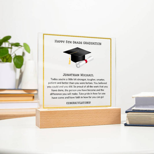 Middle School Graduation Lighted Acrylic Plaque-[product type]