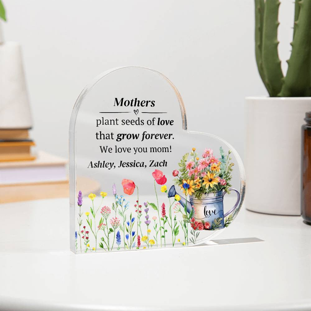 Mother Acrylic Heart Plaque Gift for Mom-[product type]