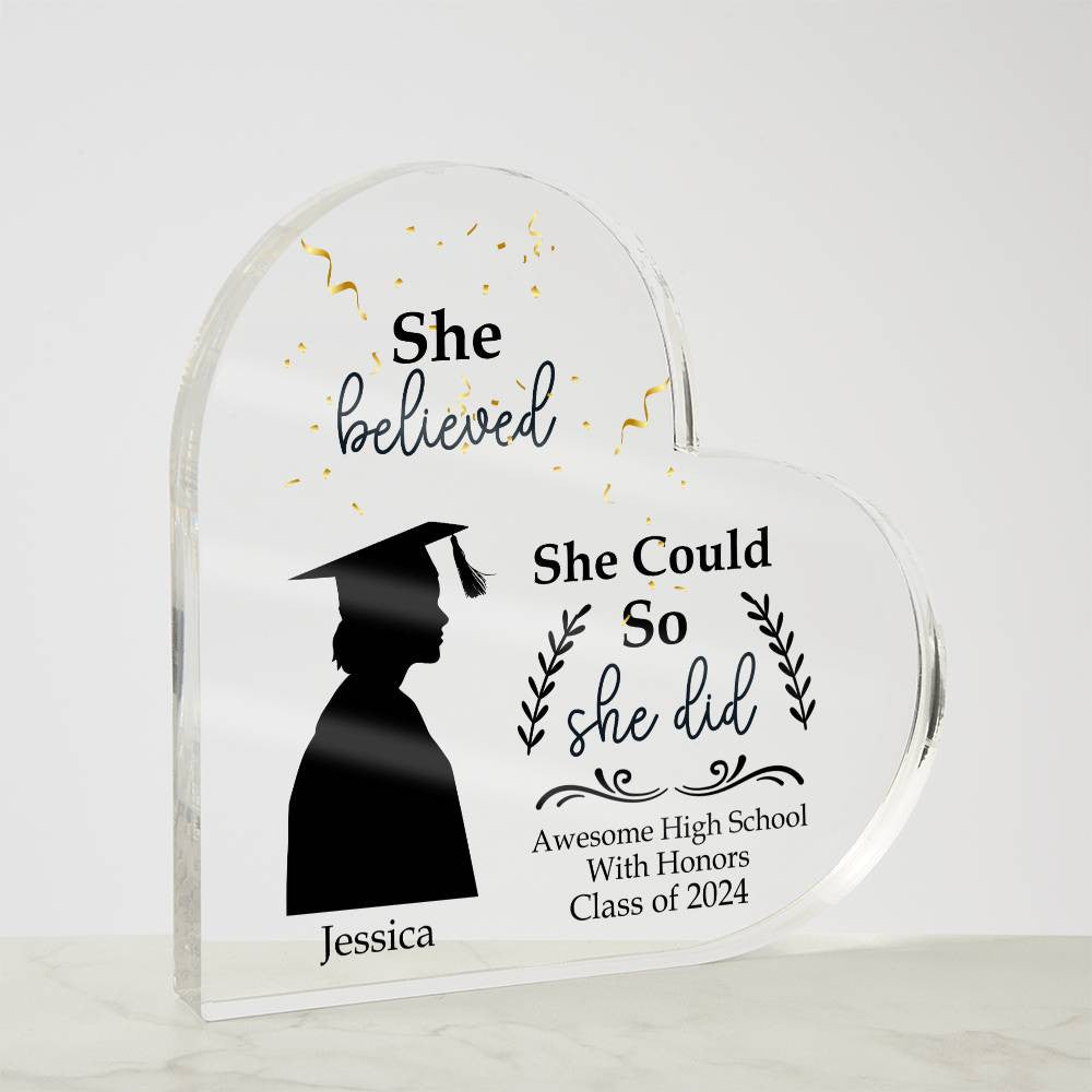 Personalized Graduation Heart Plaque Gift-[product type]