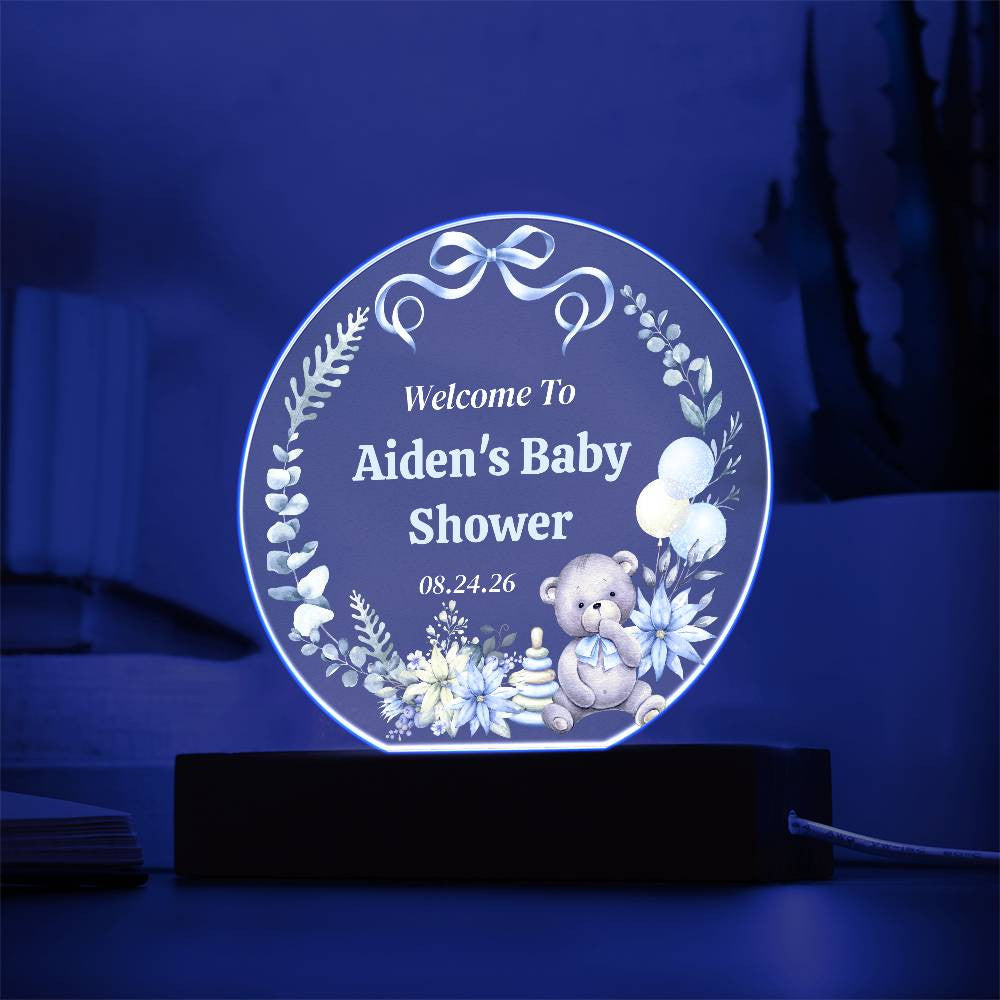 Personalized Baby Shower or Birthday LED Sign-[product type]