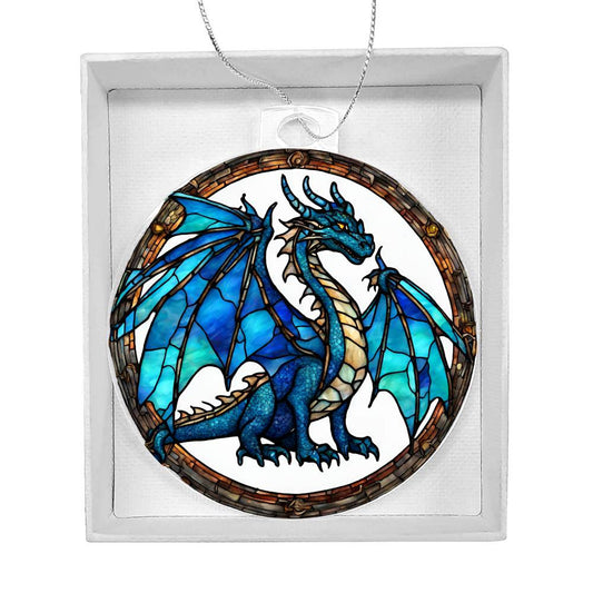 Blue Dragon Acrylic Ornament-[Heartfelt Family Gift]