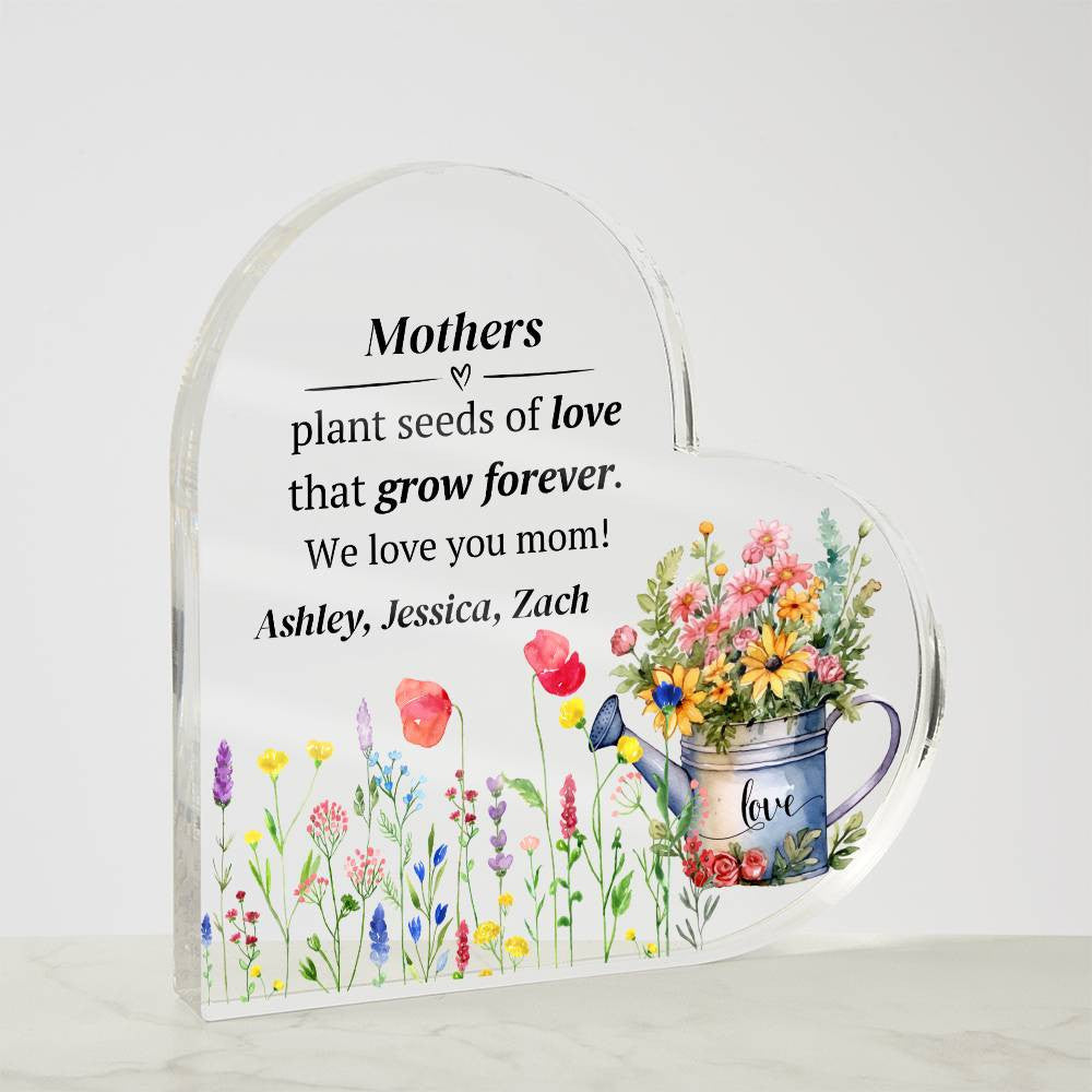 Mother Acrylic Heart Plaque Gift for Mom-[product type]