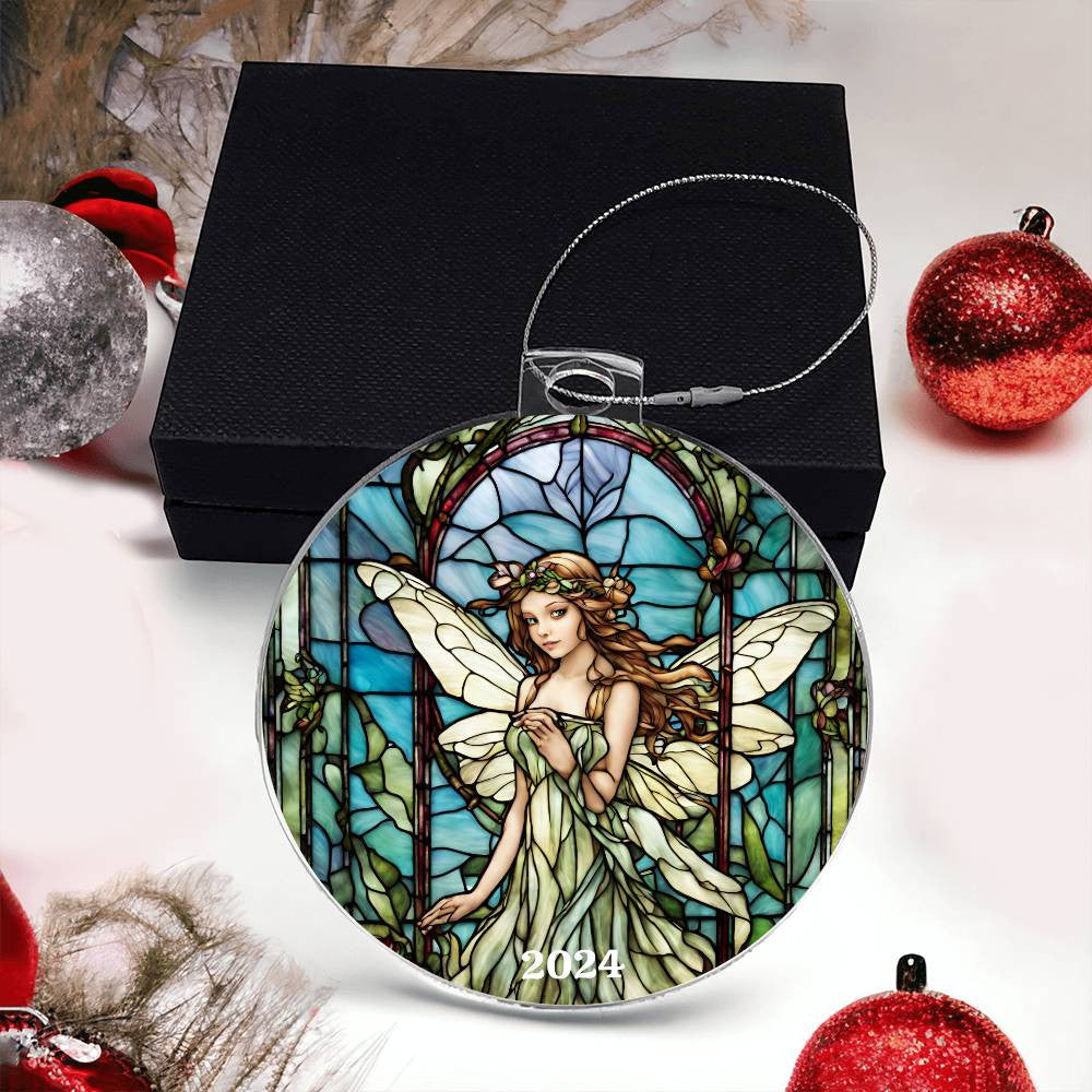 Green fairy Christmas Ornament-[product type]