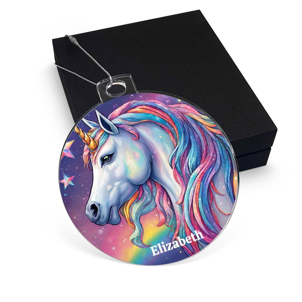 Unicorn Acrylic Christmas Ornament-[product type]