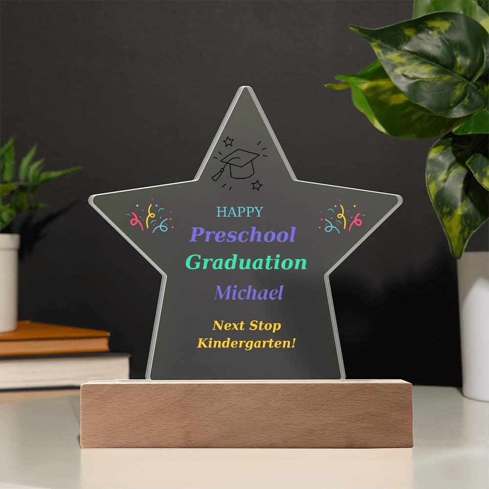 Kindergarten Graduation Plaque,  Preschool Grad,  Pre-K Graduate,  Nightlight, Last Day of School Gift, Pre School Gift, Class of 2036 2037-[product type]