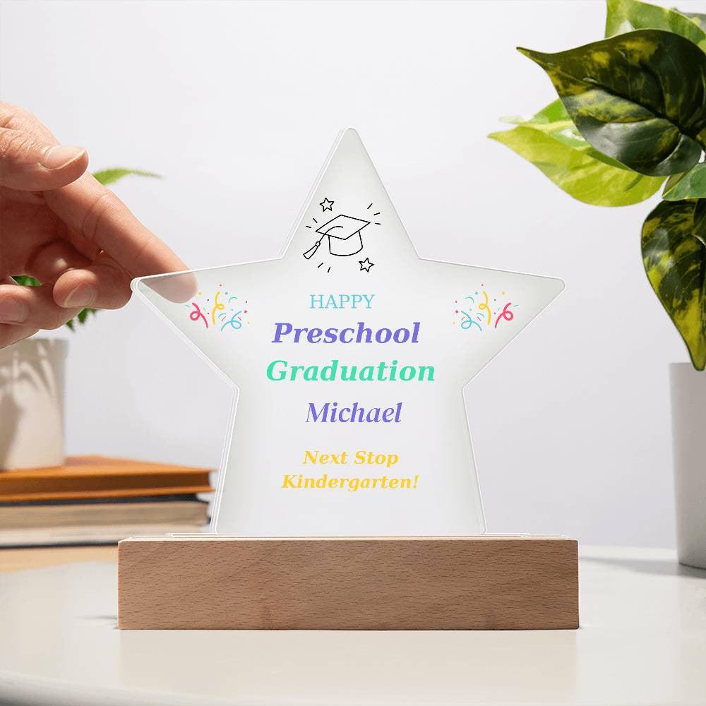 Kindergarten Graduation Plaque,  Preschool Grad,  Pre-K Graduate,  Nightlight, Last Day of School Gift, Pre School Gift, Class of 2036 2037-[product type]