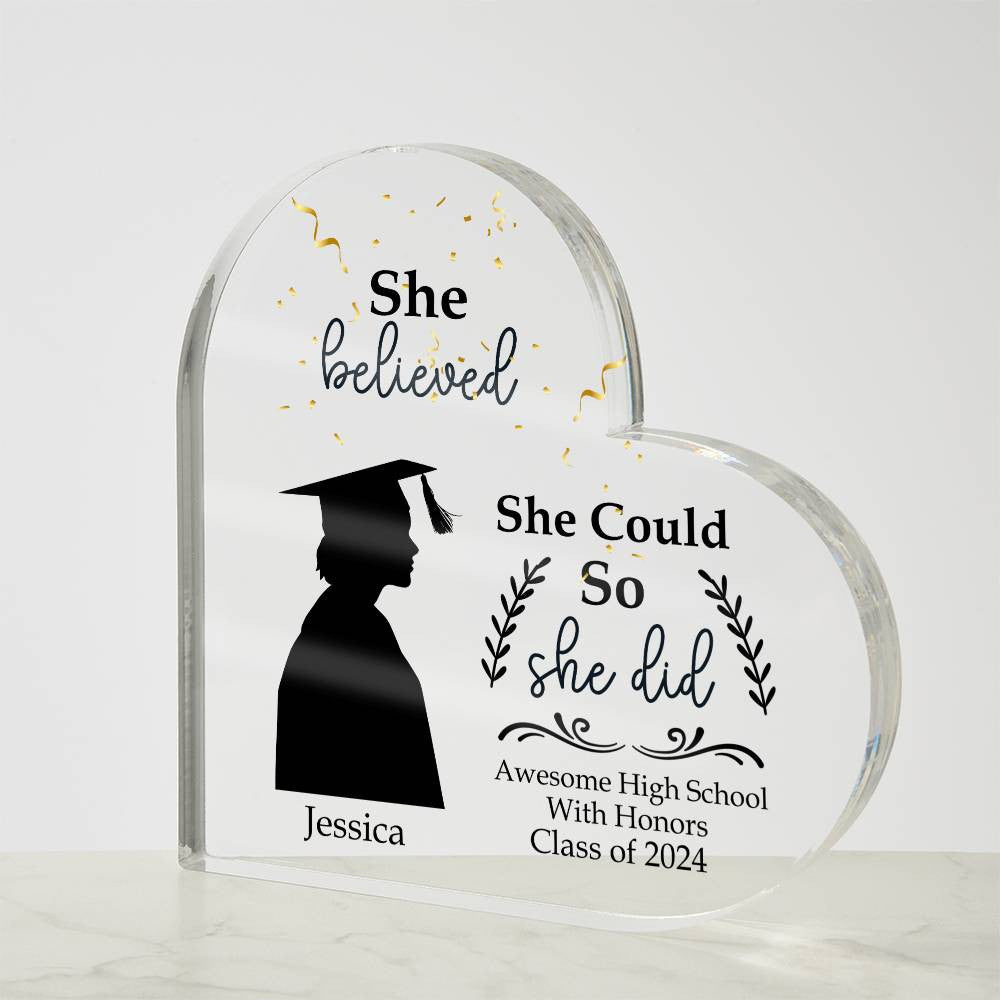 Personalized Graduation Heart Plaque Gift-[product type]