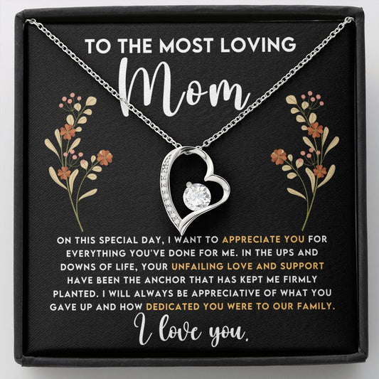 Loving Mom Forever Love Heart Necklace-FashionFinds4U