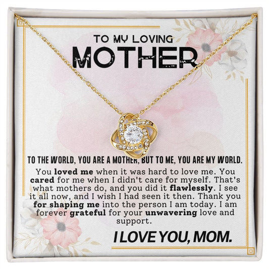 To My Loving Mother Love Knot Necklace-FashionFinds4U